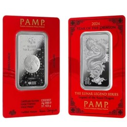 1 oz cihlička PAMP Lunar Dragon 2024 Švýcarsko