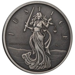 1 oz Lady Justice 2023 Antique