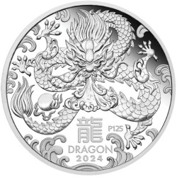 1/2 oz Lunar 3 Year of the Dragon 2024 PROOF