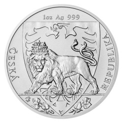 silver coin 1 oz Czech Lion (Český lev) 2020 BU st