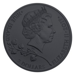 stříbrná mince 1 oz Český Lev 2019 BU černá platina s CZ vlajkou