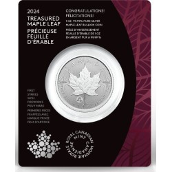 1 oz Maple leaf 2024 First strikes PRIVY RED blister