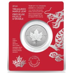 1 oz Maple leaf 2024 First strikes PRIVY DRAGON blistr