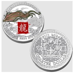 Silver Year of the Dragon Fractional Set NIUE 2024