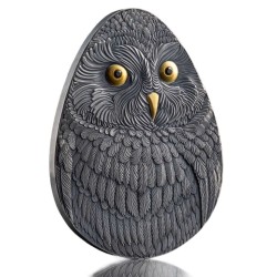 1 oz Kalous pustovka Short-eared owl 2024 NIUE diamond insert