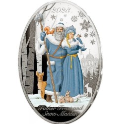 1 oz FATHER FROST SNOW MAIDEN 2023 PROOF + Matrioshka Doll