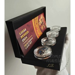 Silver Year of the Dragon Fractional Set NIUE 2024
