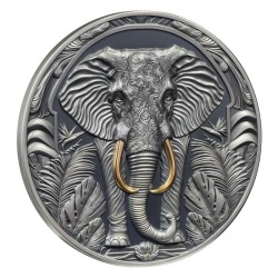 Elephant - Save the powers 2024 NIUE Antik + Black proof