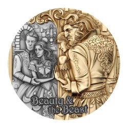 2 oz Beauty and the Beast 2000 Francs 2024 HR gilded