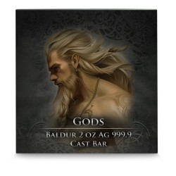 stříbrná cihlička 2 oz Gods: Baldur Germania Mint číslovaná
