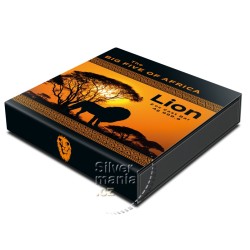 stříbrná cihlička 2 oz Lion The big five 2024 antik+kolorovaná