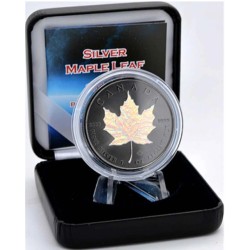 stříbrný 1 oz Maple Leaf Black Holo 2023