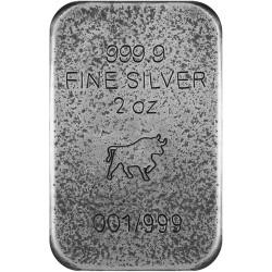 silver cast bar 2 oz Dia de los Muertos 2024 color/antiq