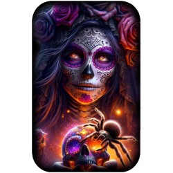 silver cast bar 2 oz Dia de los Muertos 2024 color/antiq