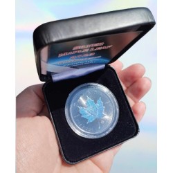 stříbrný 1 oz Maple Leaf Black Holo 2023