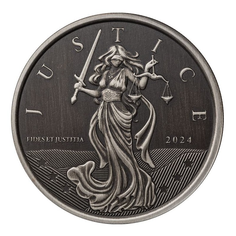 1 oz Lady Justice Gibraltar 2024 Antique