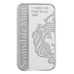 silver bar 1 oz Liberty Justice Scottsdale coloured .999 Ag