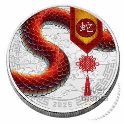 Silver Year of the Snake (Rok hada) Fractional Set 3,75$ FIJI 2025