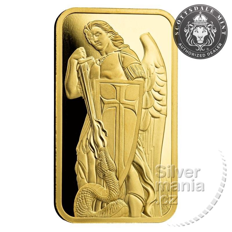 gold bar 1 oz Angel Michael PAMP Scottsdale Mint .9999 Au