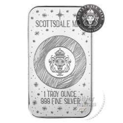 stříbrná cihlička 1 oz Betlémská andělská hvězda 2024 Proof-like kolorovaná