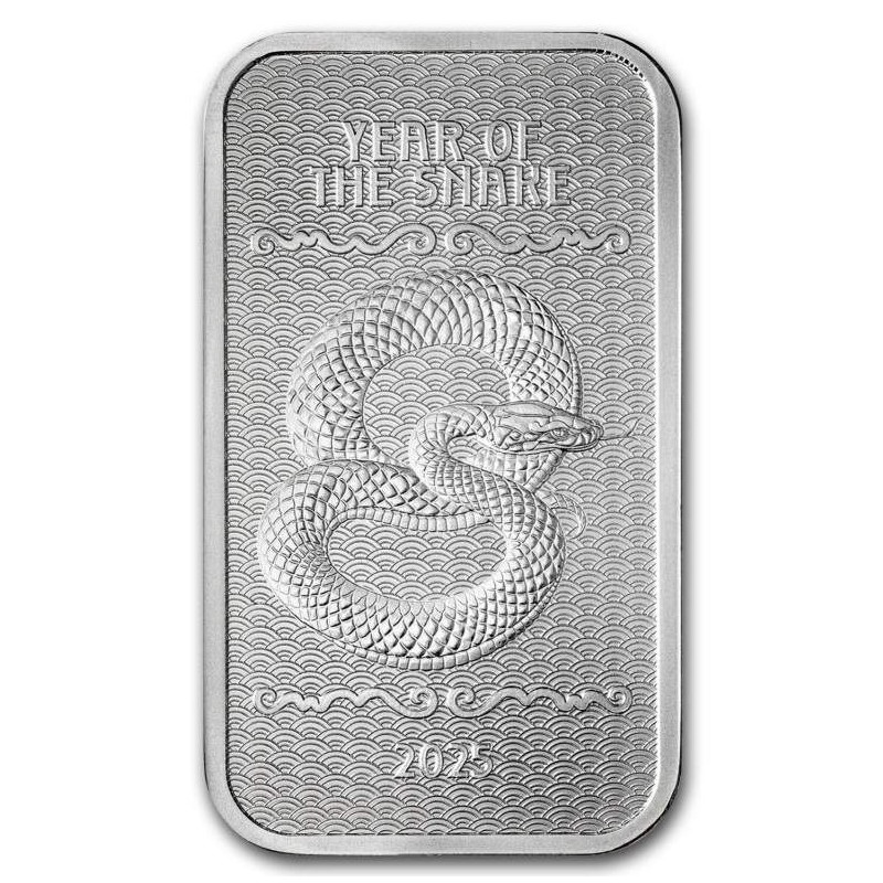 stříbrný slitek 1 oz Lunar Year of the Snake 2025 PAMP .999Ag tónovaná