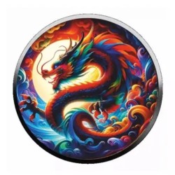 1 oz Dragon of Luck Maple Leaf 2024 Ag colored