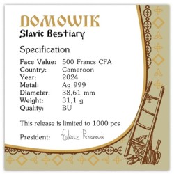 1 oz Slavic Bestiary Domowik 2024 BU with certificate HM