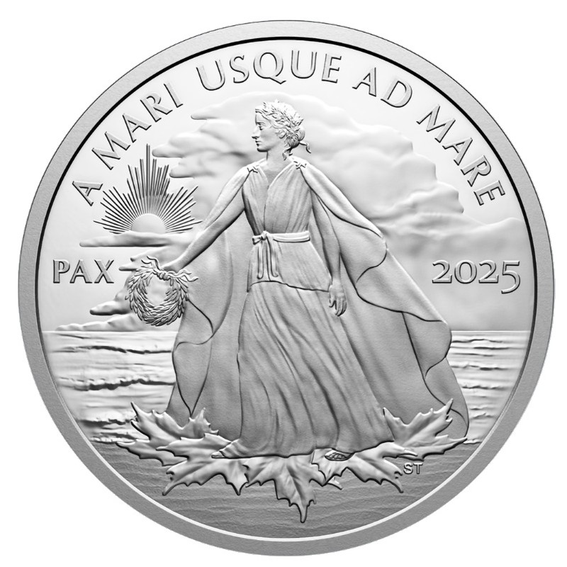 1 oz Kanadský Peace dollar - Lady Peace 2025 PROOF HM