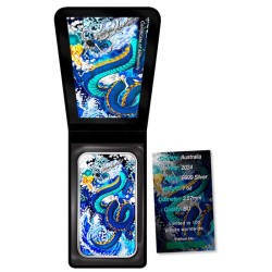 1 oz Rectangular Dragon METALLIC BLUE COLOURS 2024