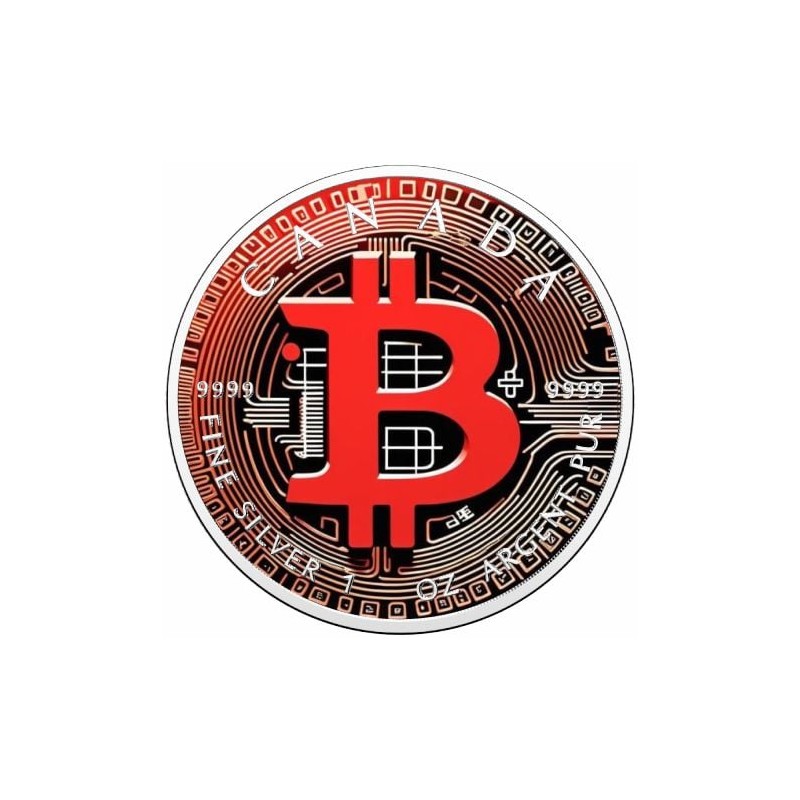 1 oz Maple leaf BITCOIN 2025 Ag kolorovaná HM
