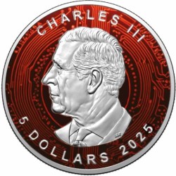 1 oz Maple leaf BITCOIN 2025 Ag kolorovaná HM