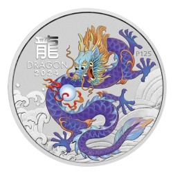 1 oz Lunar III Year of the Purple Dragon - Rok draka 2024 v blistru fialový ST