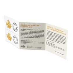 1 oz CELEBRATE LOVE (LÁSKA) KANADA 20CAD 2025 PROOF + gilded