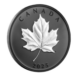 20 CAD 1 oz Elegant Maple leaf CANADA 2025 Black rhodium