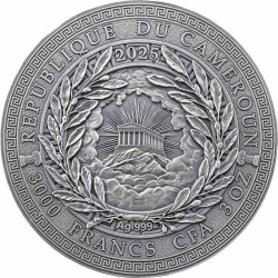 3 oz Zeus Great Greek Mythology 2025 Kamerun 3000francs