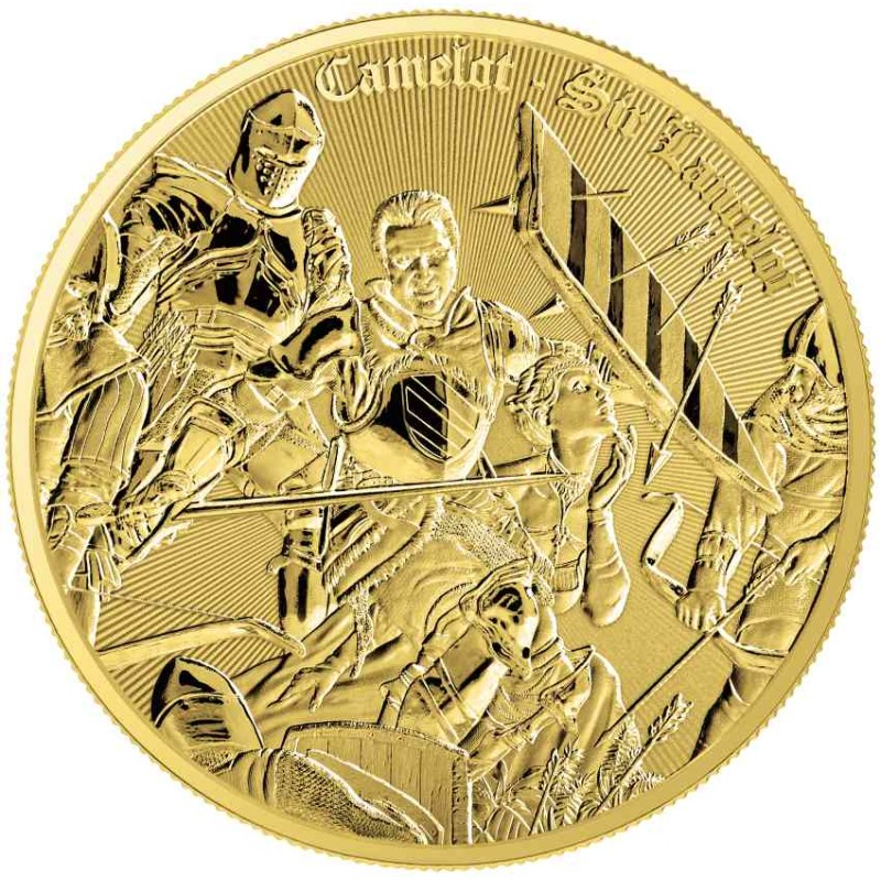 1 oz SIR LANCELOT 2024 Ag celozlacená $2 Niue