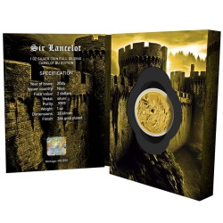 1 oz SIR LANCELOT 2024 Ag celozlacená $2 Niue