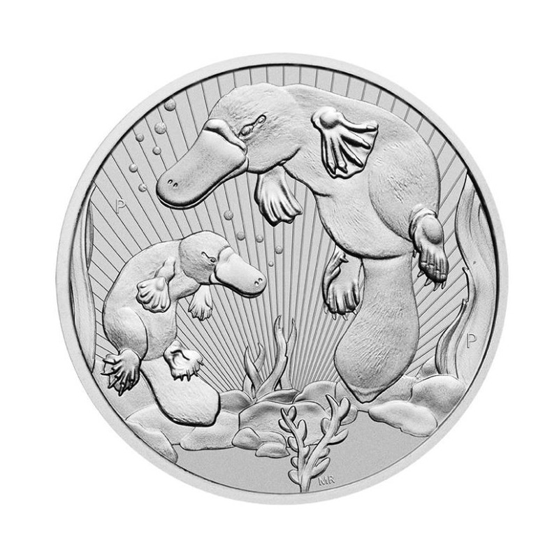 2 oz Platypus and baby 2021 Piedfort Perth Mint (4.) Ag HM