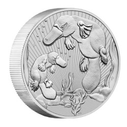 2 oz Platypus and baby 2021 Piedfort Perth Mint (4.) Ag HM