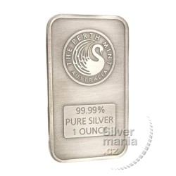 1 oz Australia Rectangular Lunar Snake 2025 Antique stříbrná cihlička