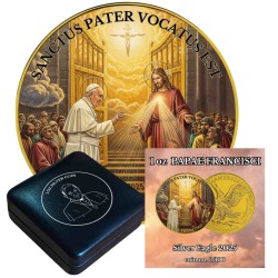 1 OZ PAPAE FRANCISCI 2025 zlacená + kolorovaná HM