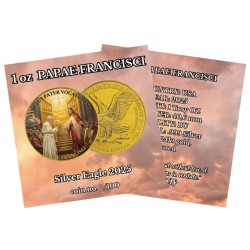 1 OZ PAPAE FRANCISCI 2025 zlacená + kolorovaná HM