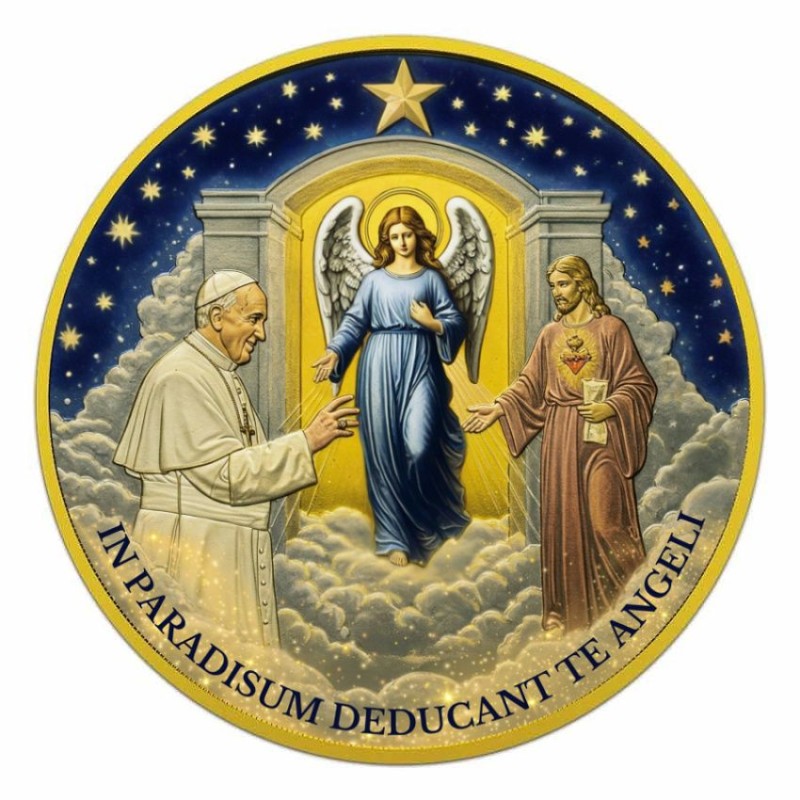 1 oz Pope Francis Eternal Life (Maple) 2025 24ktGilded + color HM