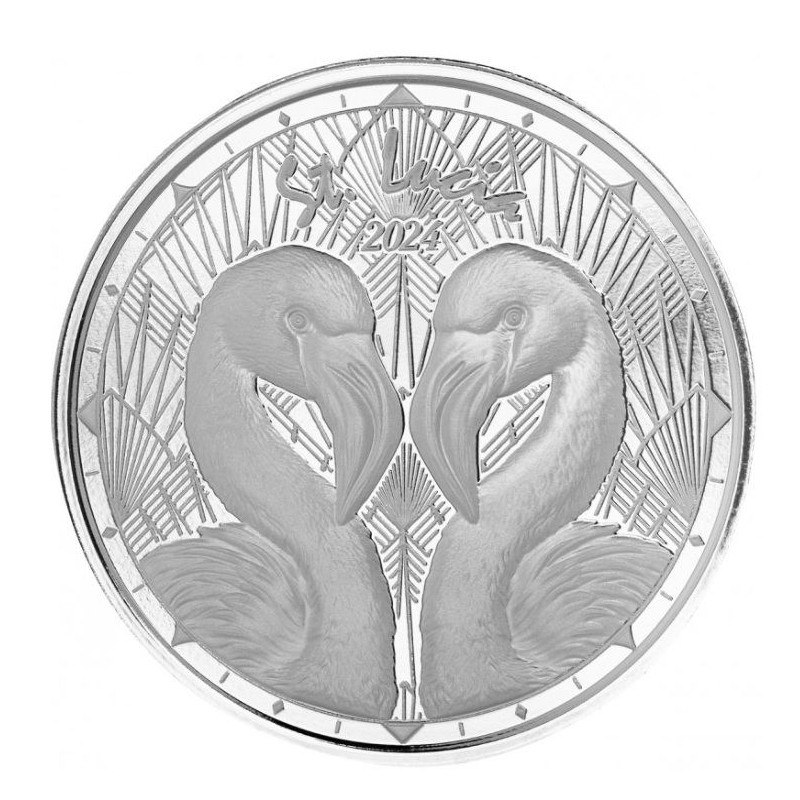 1 oz Flamingos St. Lucia 2024 Prooflike Ag
