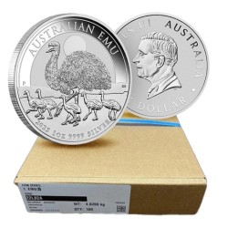 stříbrná mince 1 oz Australian Emu (Australský Emu) 2022 BU