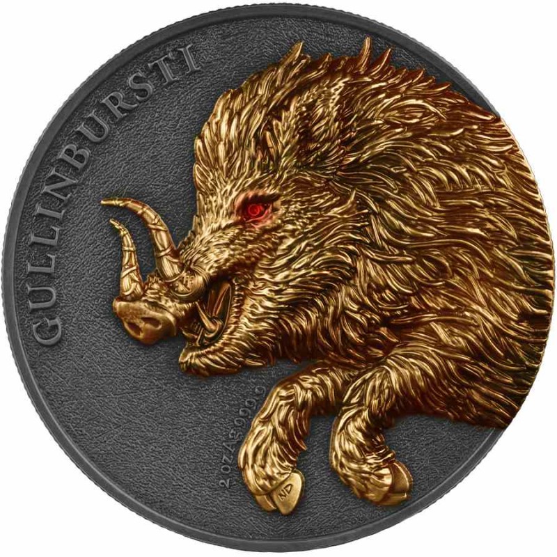 2 oz Germania Beasts Gullinbursti Double Ultra High Relief 2025