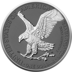 stříbrná 1 oz American Eagle 2025 Silver Ring Black Ru