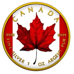 1 oz Maple Leaf  2025 Gold Black Empire