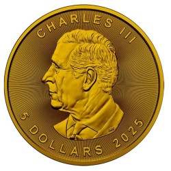 1 oz Maple Leaf  2025 Gold Black Empire