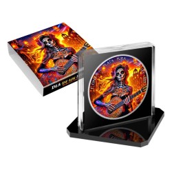 stříbrná 1 oz GUITARIST - MORNING Dia De Muertos Libertad 2024 .999Ag